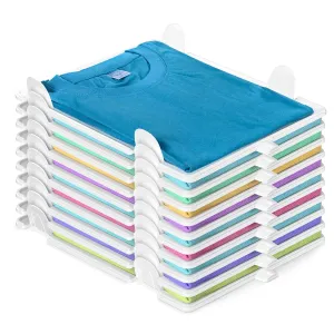 10 Pack T Shirt Organizer Closet Organizer Durable Stackable Clothing Trays - Sh