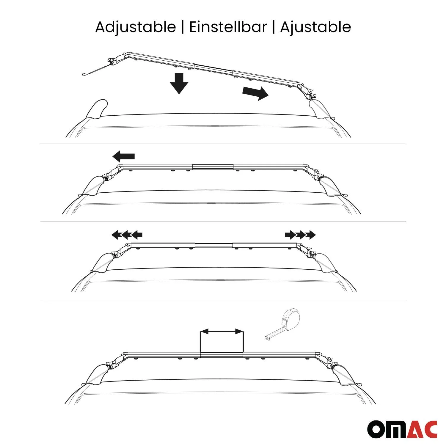 1997-2002 Kia Sportage Roof Rack Cross Bars Silver