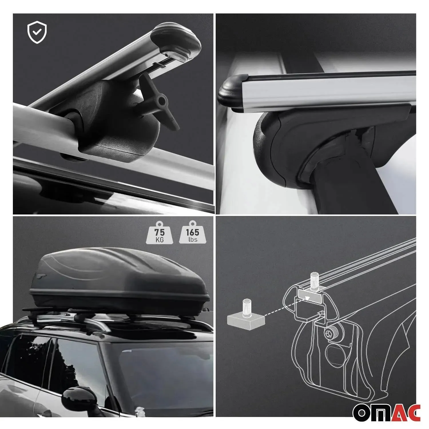 1998-2000 Volvo V70 Roof Rack Cross Bars Silver