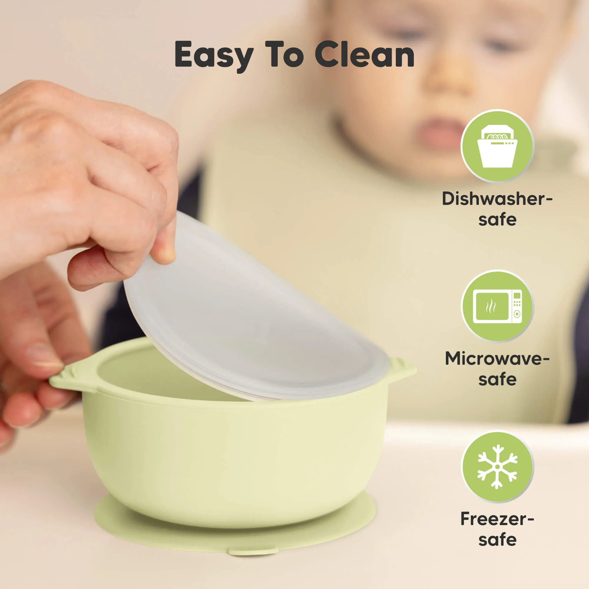 2-Pack Prep Silicone Suction Bowls (Pastel Sky)