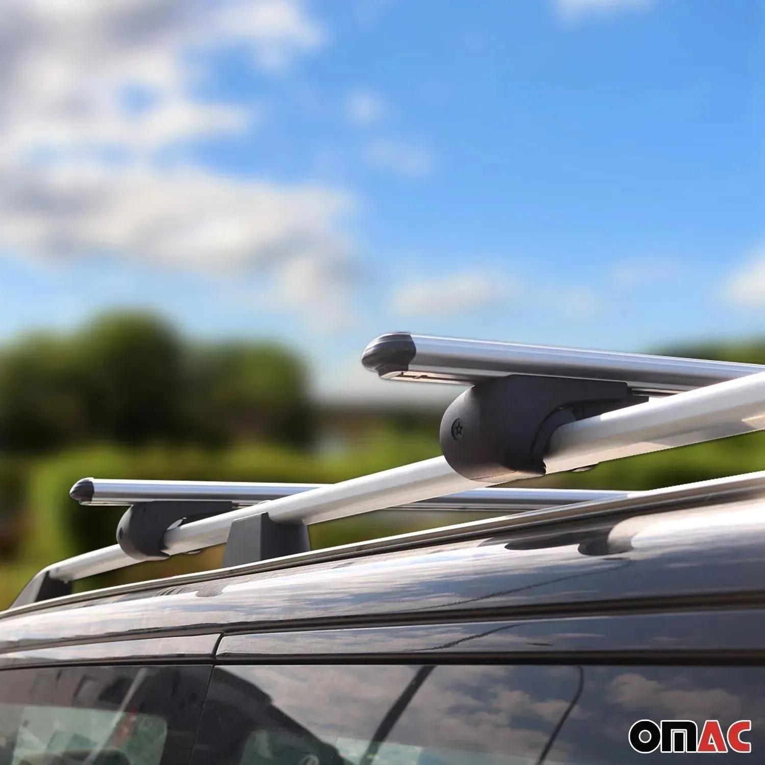 2001-2007 Dodge Grand Caravan Roof Rack Cross Bars Silver