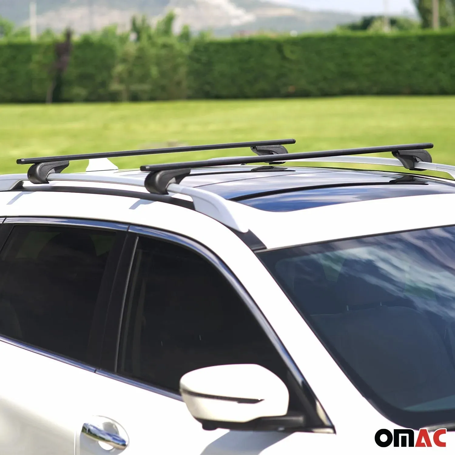 2001-2009 Mercedes C Class S203 Wagon Roof Rack Cross Bars Black