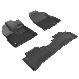 3D MAXpider Floor Mats Acura MDX (14-20) All-Weather Kagu Series Black - Front or Second Row