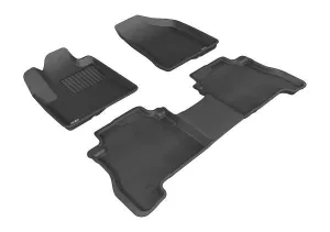 3D MAXpider Floor Mats Hyundai Santa Fe (07-09) All-Weather Kagu Series - Front or Second Row
