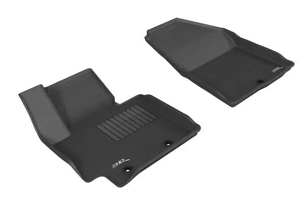 3D MAXpider Floor Mats Kia Soul (2014-2019) All-Weather Kagu Series Black - Front or Second  Row