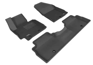 3D MAXpider Floor Mats Kia Soul (2014-2019) All-Weather Kagu Series Black - Front or Second  Row