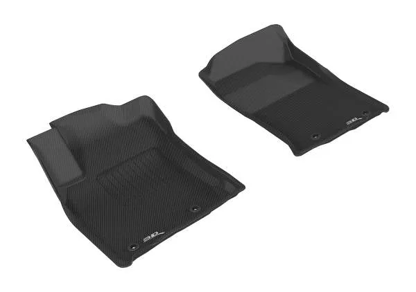 3D MAXpider Floor Mats Lexus GX460 (14-23) All-Weather Kagu Series Black - Front / Second / Third Row