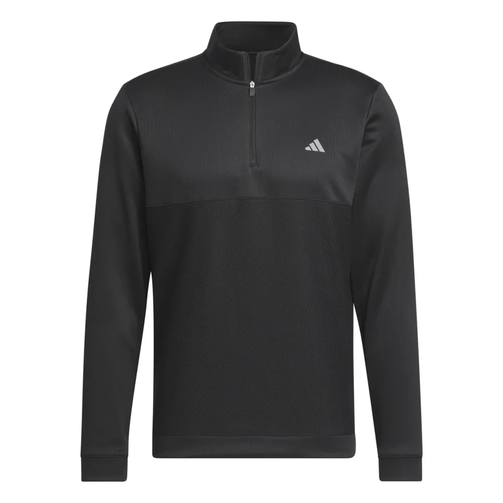 adidas Golf Textured 1/4 Zip Pullover Top IU4696