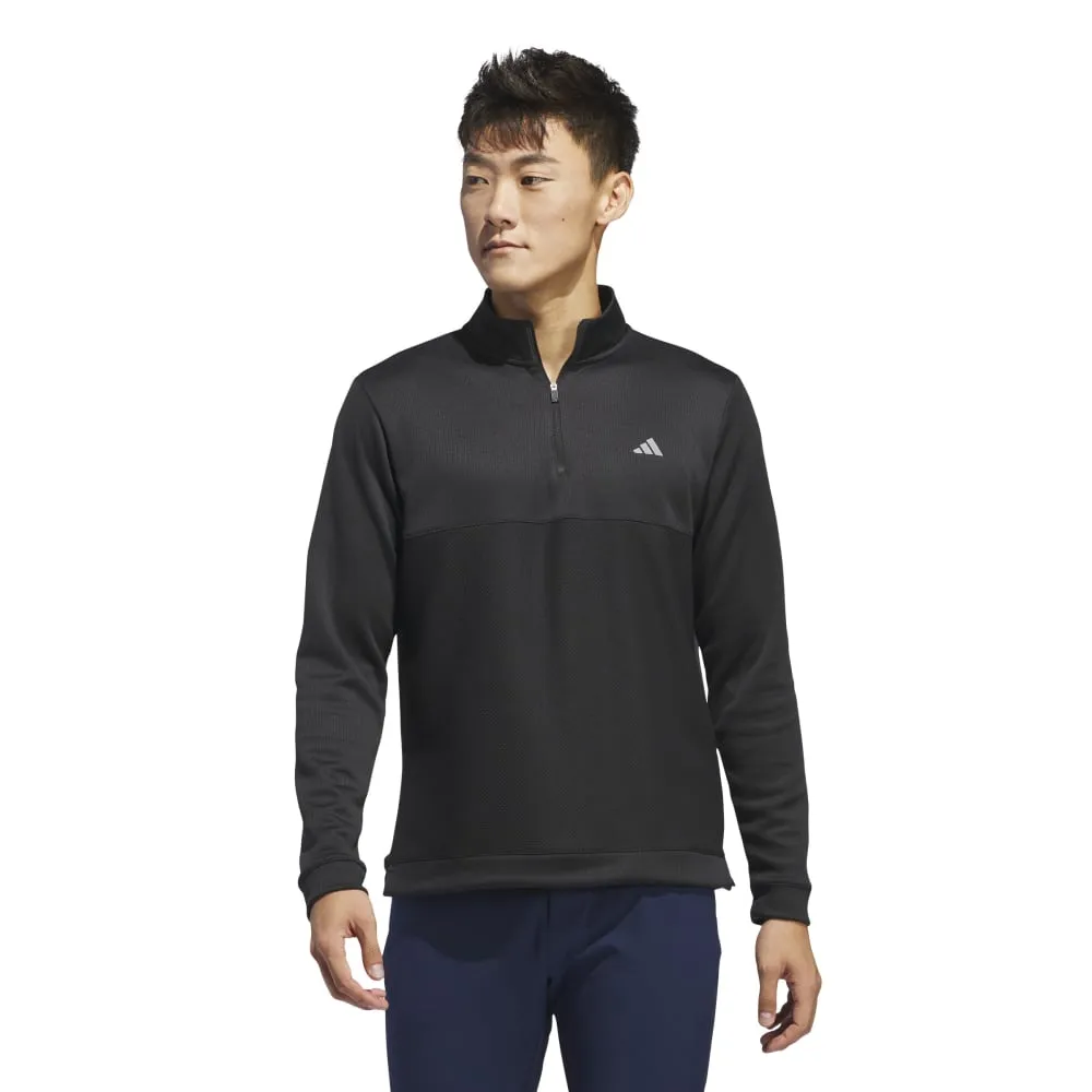 adidas Golf Textured 1/4 Zip Pullover Top IU4696