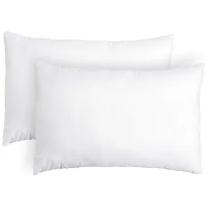 Amazon Brand Solimo 2-Piece Bed 40 x 60 cm Pillow Set: White