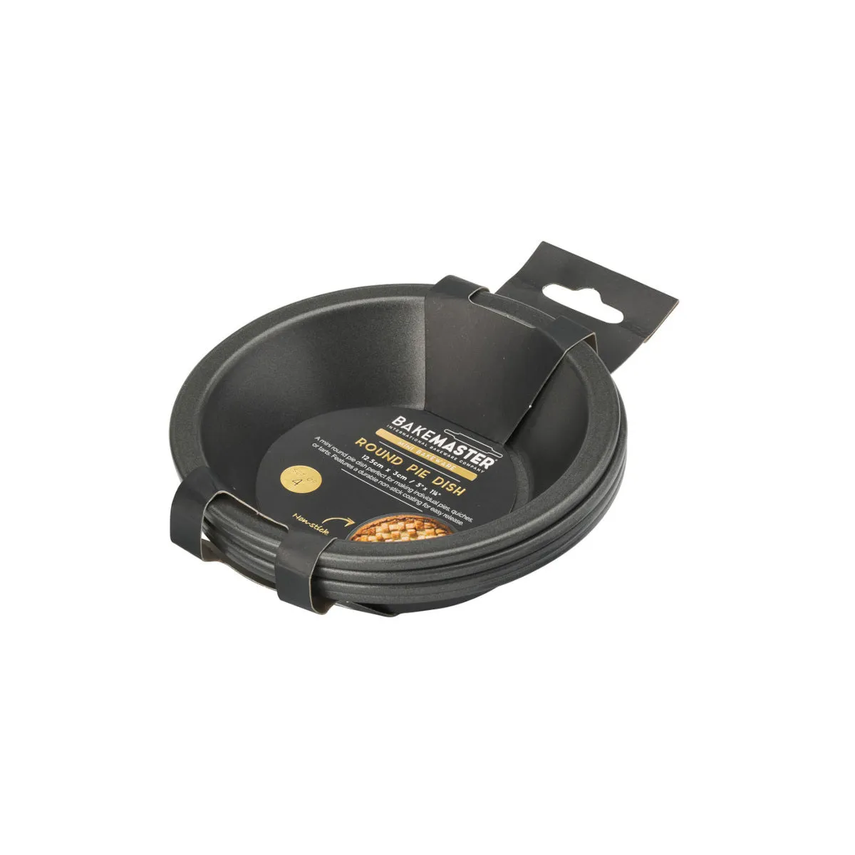 Bakemaster Round Pie Dishes 12.5cm (Set of 4)