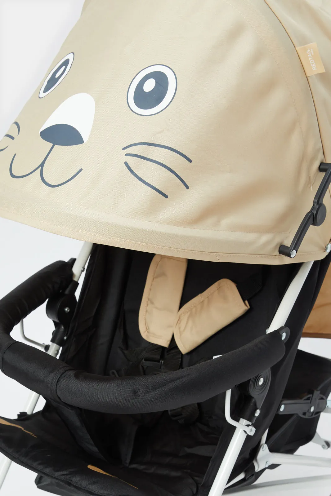 Beige Cat Baby Stroller
