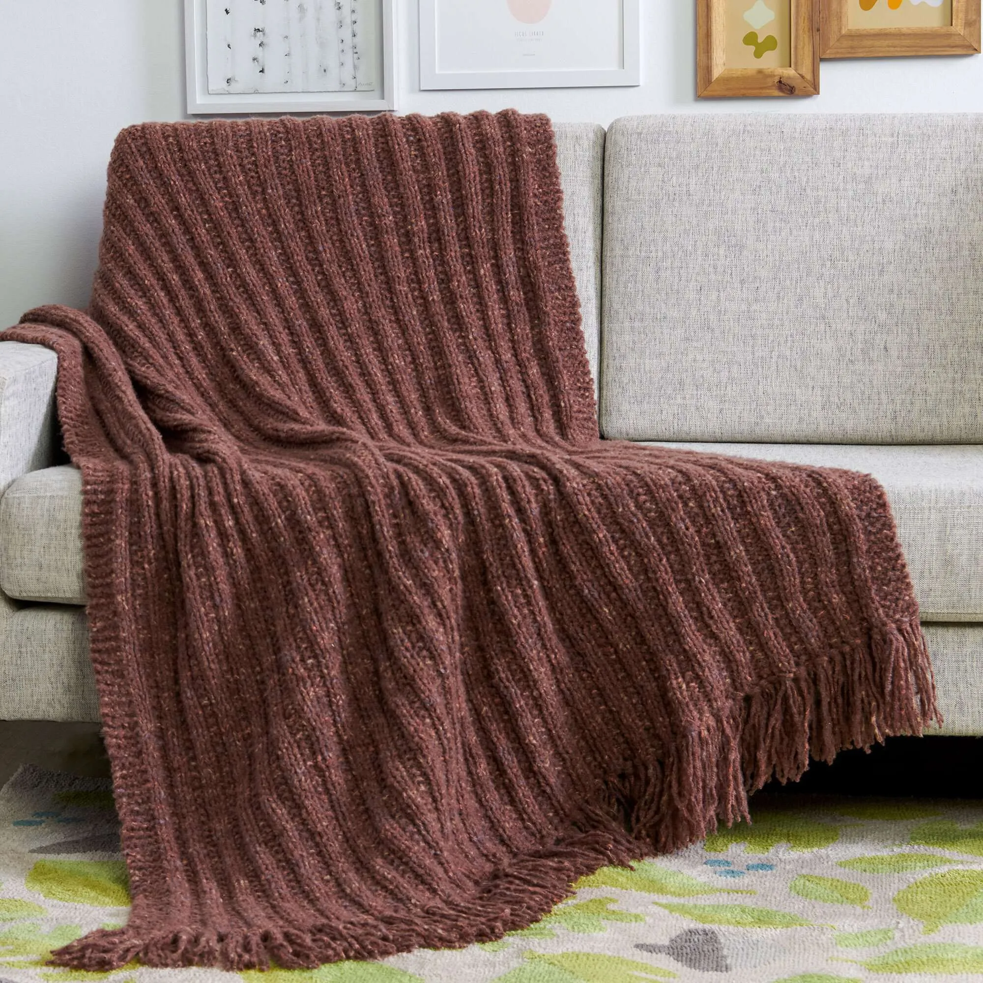 Bernat Subtle Rib Knit Blanket