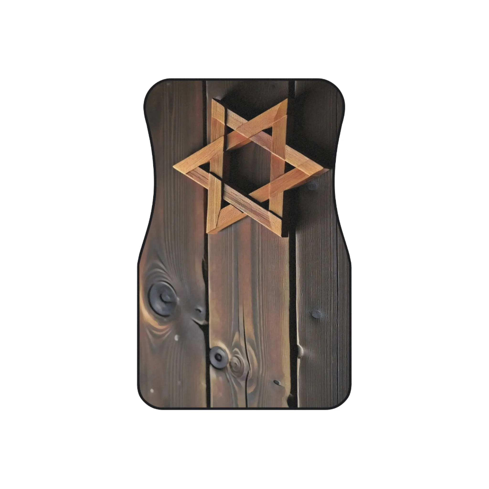Car Mats (Set of 4) - Wooden Star of David