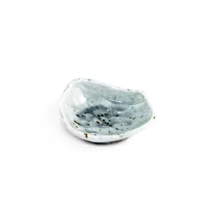 Cracked Deep Blue Soy Sauce Dish 4.1" x 3.4"
