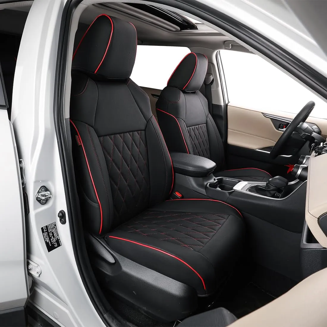 Custom Fit Full Set Car Seat Covers for Select Ford Explorer 2016 2017 - Three-Row Model, Second Row 40/60 Split,Leatherette New