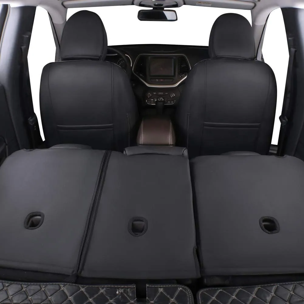 Custom Fit Full Set Car Seat Covers for Select Jeep Wrangler 2 Door 2013 2014 2015 2016 2017 2018 - Leatherette New