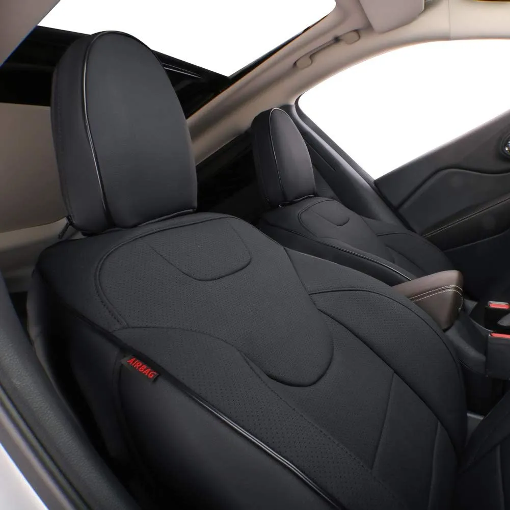 Custom Fit Full Set Car Seat Covers for Select Jeep Wrangler 2 Door 2013 2014 2015 2016 2017 2018 - Leatherette New