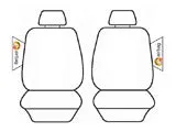 Custom Made Black Leather Look Seat Covers suits Toyota Rav4 2/2013-12/2018 Deploy Safe Front & Rear