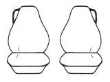 Custom Made Esteem Velour Seat Covers Suits Mazda MX5 2 Door Coupe 2008 1 Row