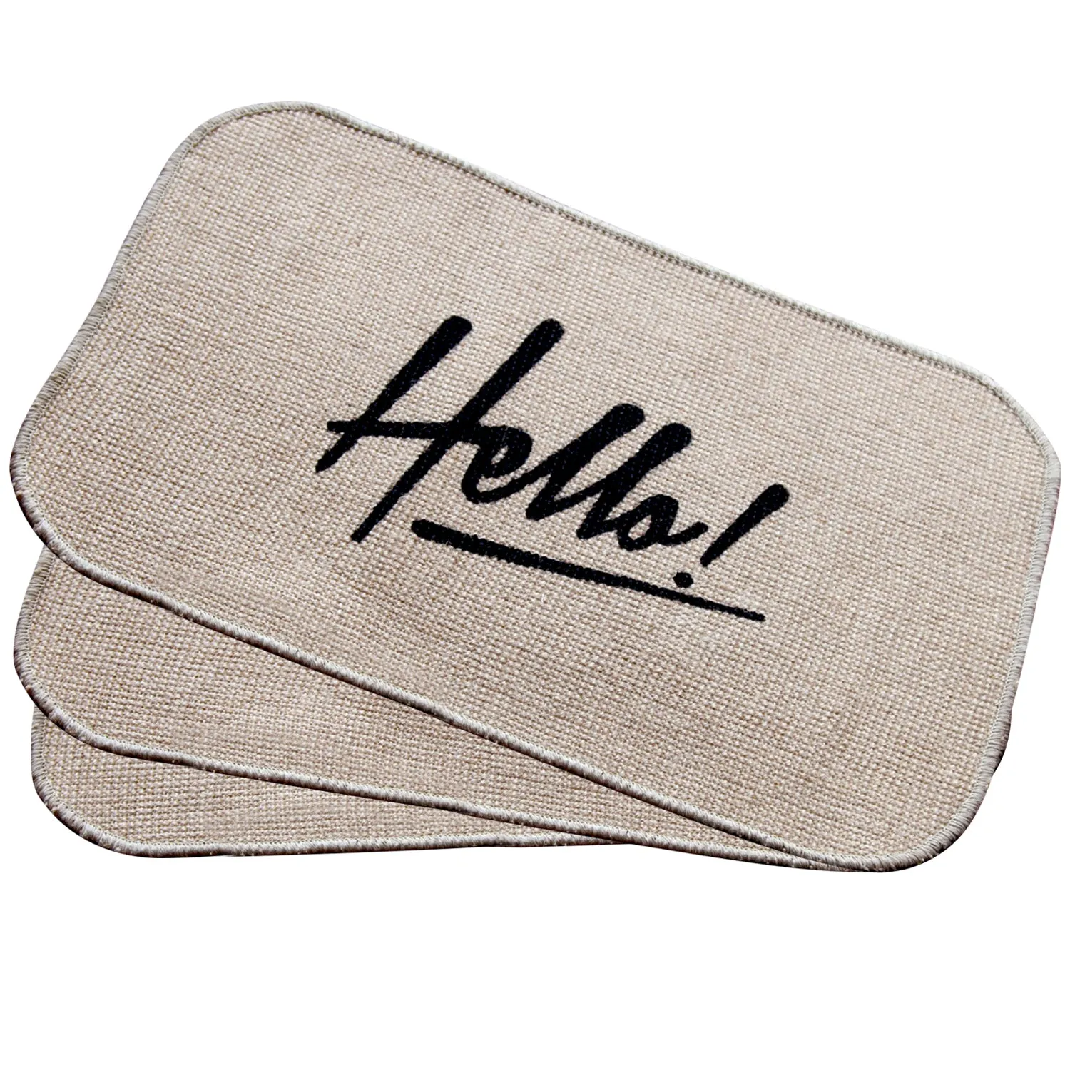 Eco-Friendly Hello Doormat: Jute, Printed & Anti-Slip