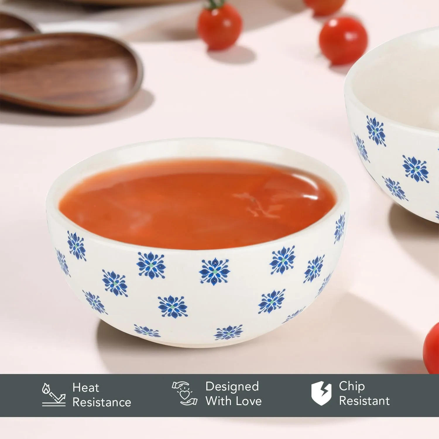 Ekhasa Ceramic Bowl Set for Kitchen (Microwave Safe, 2 Pcs, 700ml) | Ideal for Serving, Soup Bowl, Salad Bowl, Ramen Bowl, Pasta Bowl, Maggie Bowl, Noodle Bowl, Rice, Oats & Fruit Bowl