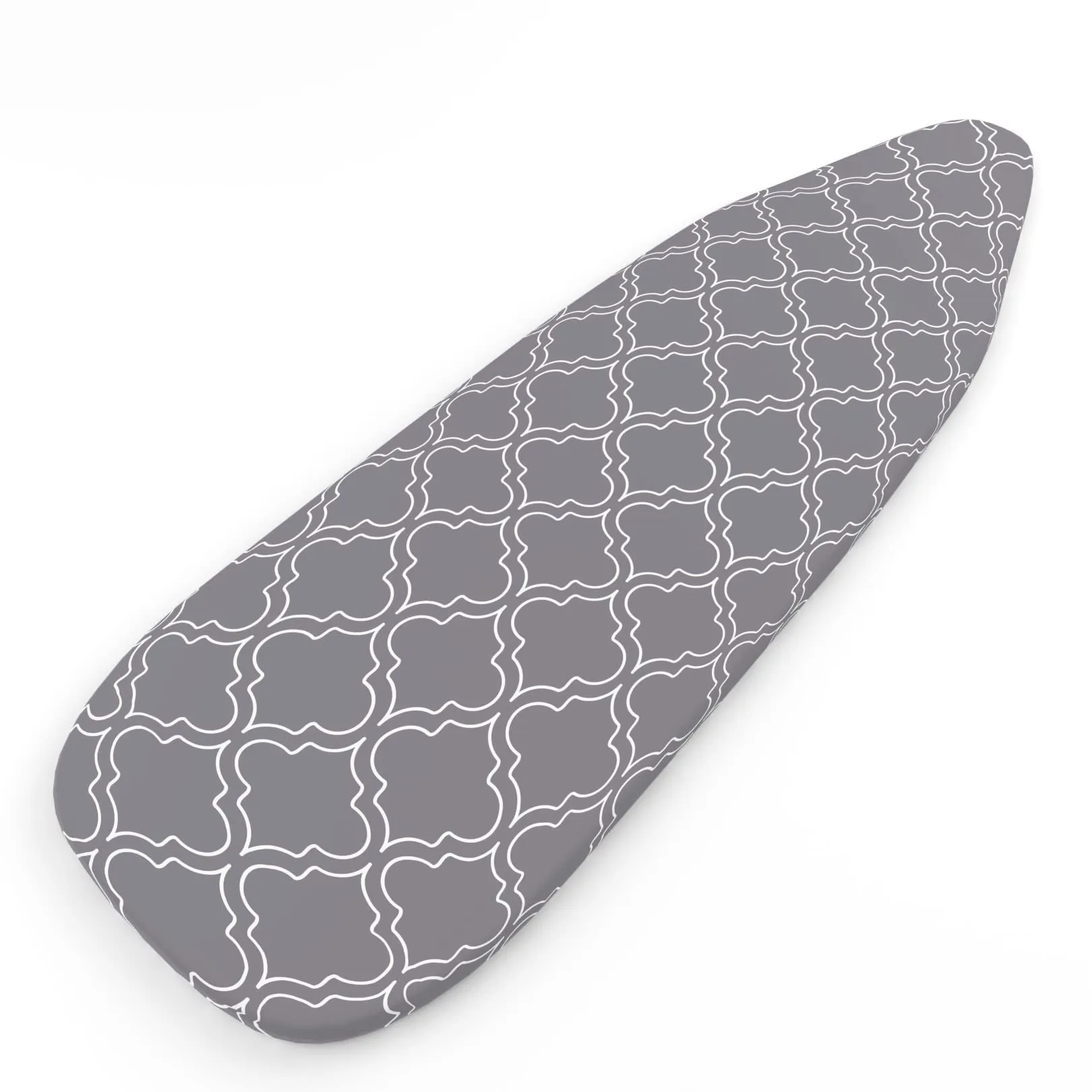Encasa Homes Ironing Board Cover with 3mm Thick Felt Pad for Steam Press (Fits Standard Large Boards of 125x39 cm) Heat Reflective, Scorch & Stain Resistant, Printed - Grey Tiles