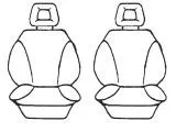 Esteem Velour Seat Covers Set Suits Mitsubishi Triton Dual Cab 1987-1991 2 Rows