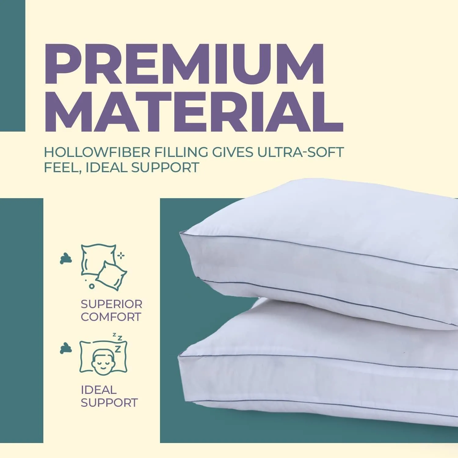 Extra Soft Filling Pillow for Best Sleep Bed Pillows with A Cotton Filling – Pack of 4