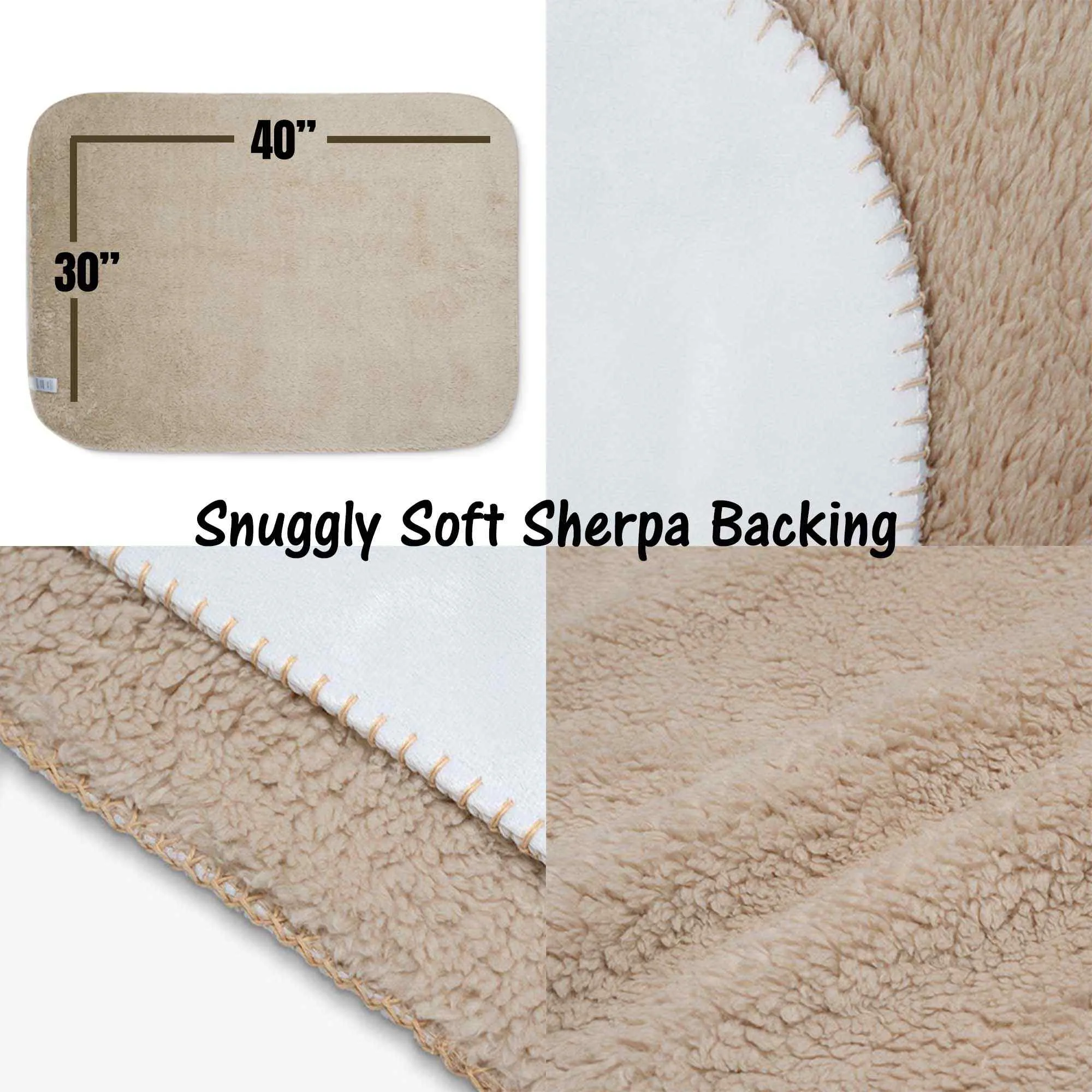 Giggles and Glow Snuggly Sherpa Baby Blanket, 40"x30"