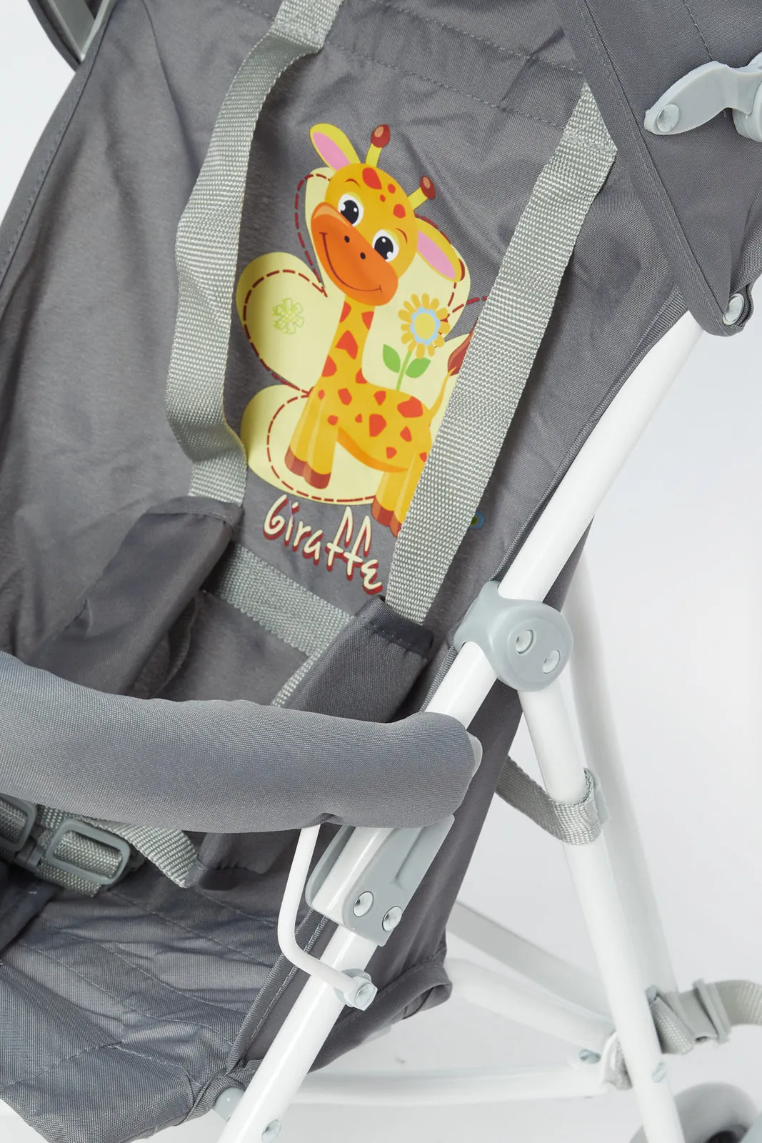 Grey Giraffe Baby Buggy With Round Canopy