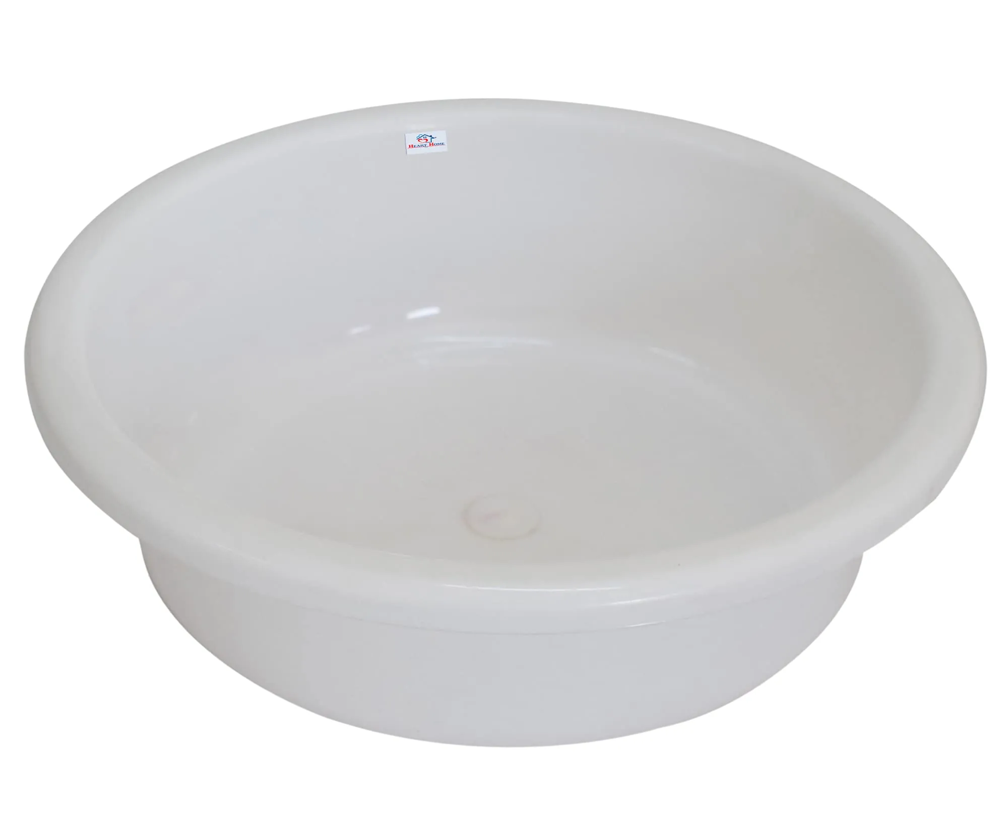 Heart Home Multiuses Plastic Knead Dough Basket/Basin Bowl For Home & Kitchen 6 Ltr (White) 52HH3822