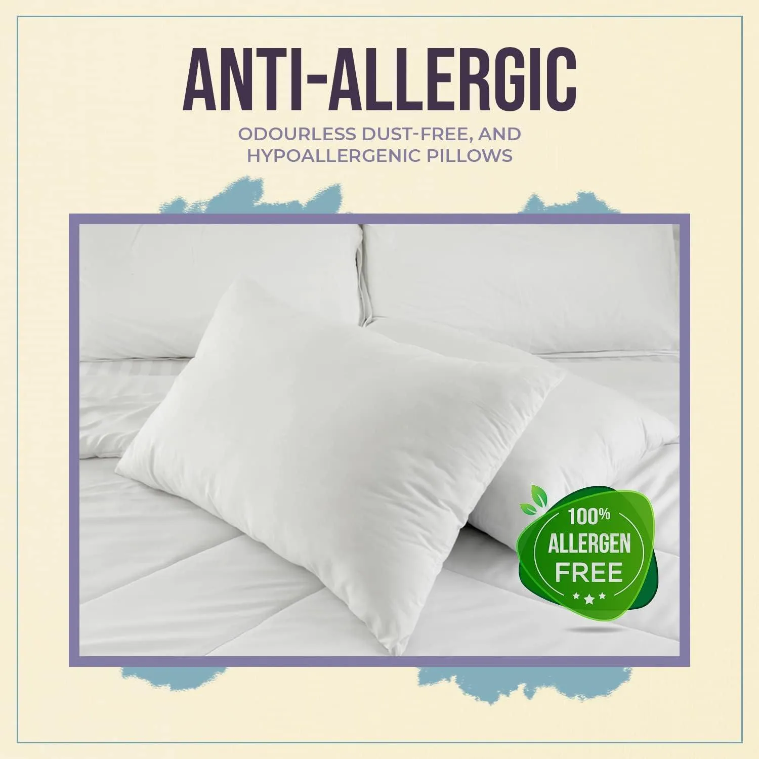Hollowfibre Non-Allergenic Pillows – Pack of 6 Pillows
