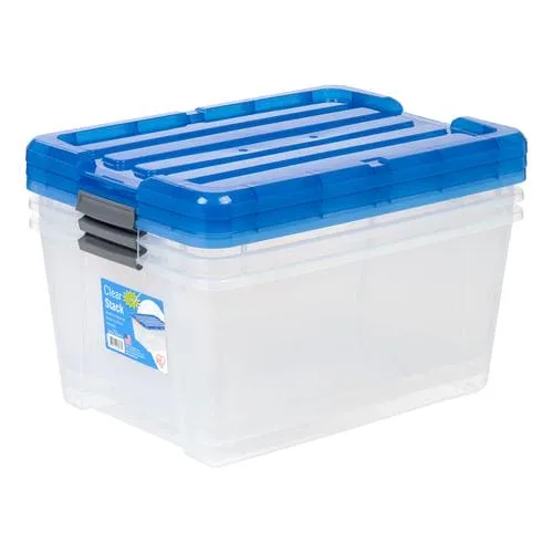 Iris Plastic Storage Tote 3 Pieces Set is perfect for eliminating clutter and getting the whole house organized -278090