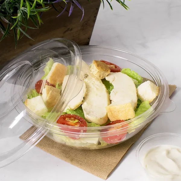 Karat 16 oz Round PET Plastic Salad Bowl - 500 pcs