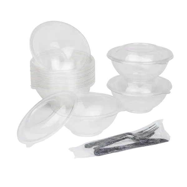 Karat 16 oz Round PET Plastic Salad Bowl - 500 pcs