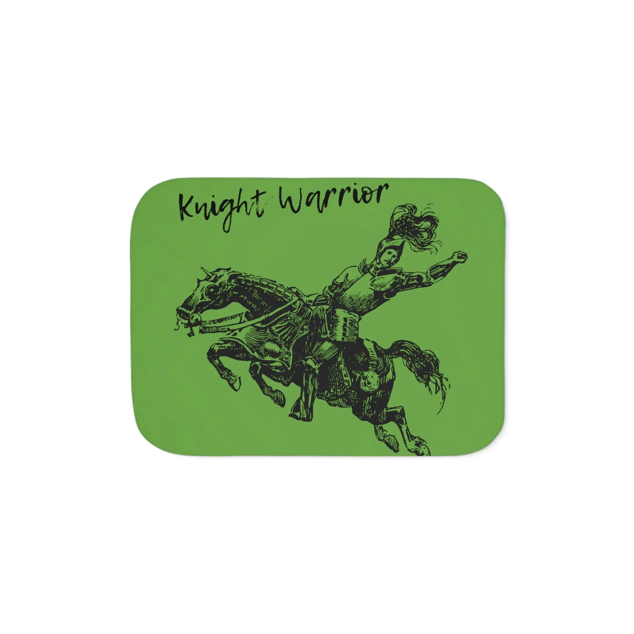 Knight Warrior Horse POD Sherpa Blanket, Two Colors