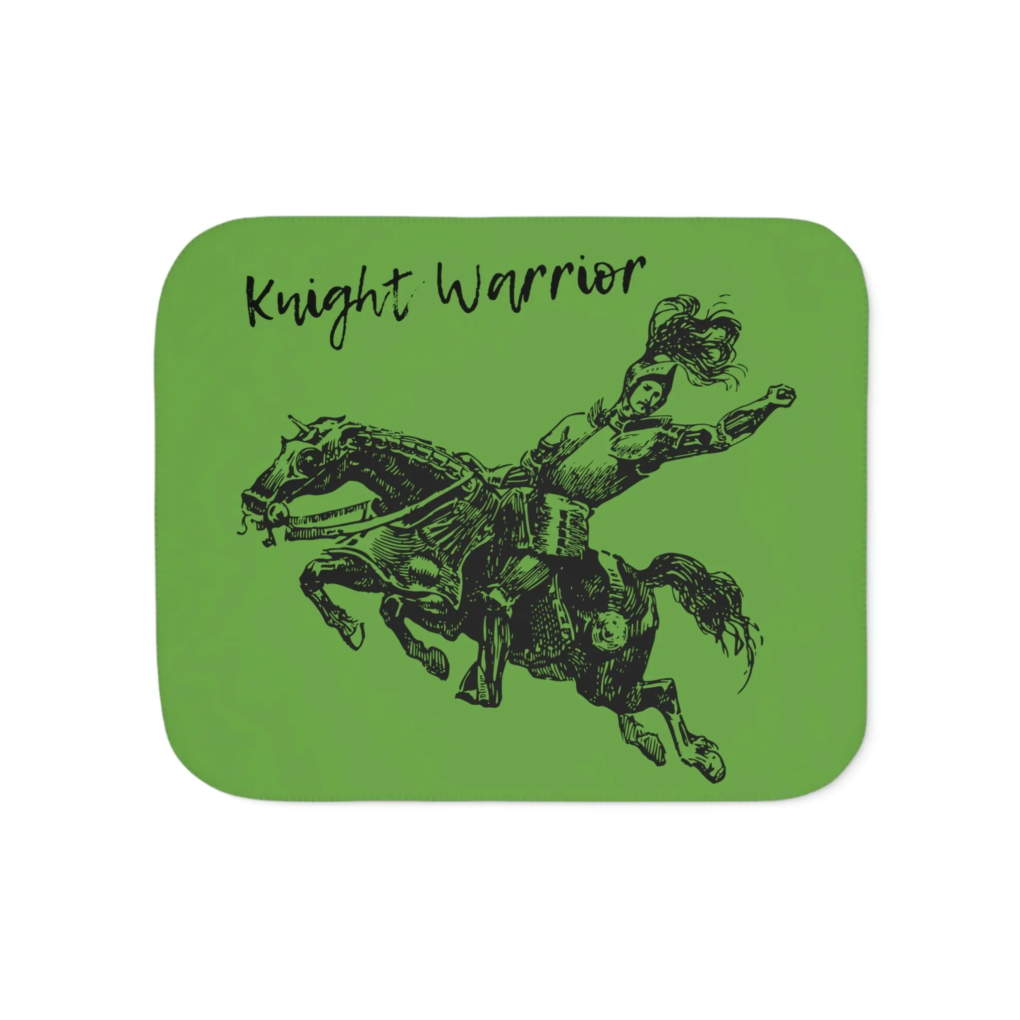 Knight Warrior Horse POD Sherpa Blanket, Two Colors