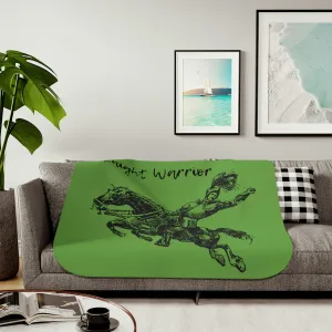 Knight Warrior Horse POD Sherpa Blanket, Two Colors