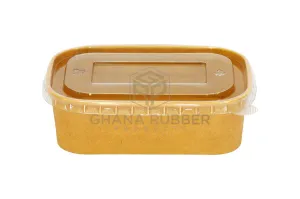 Kraft Rectangular Container 650ml   Lids