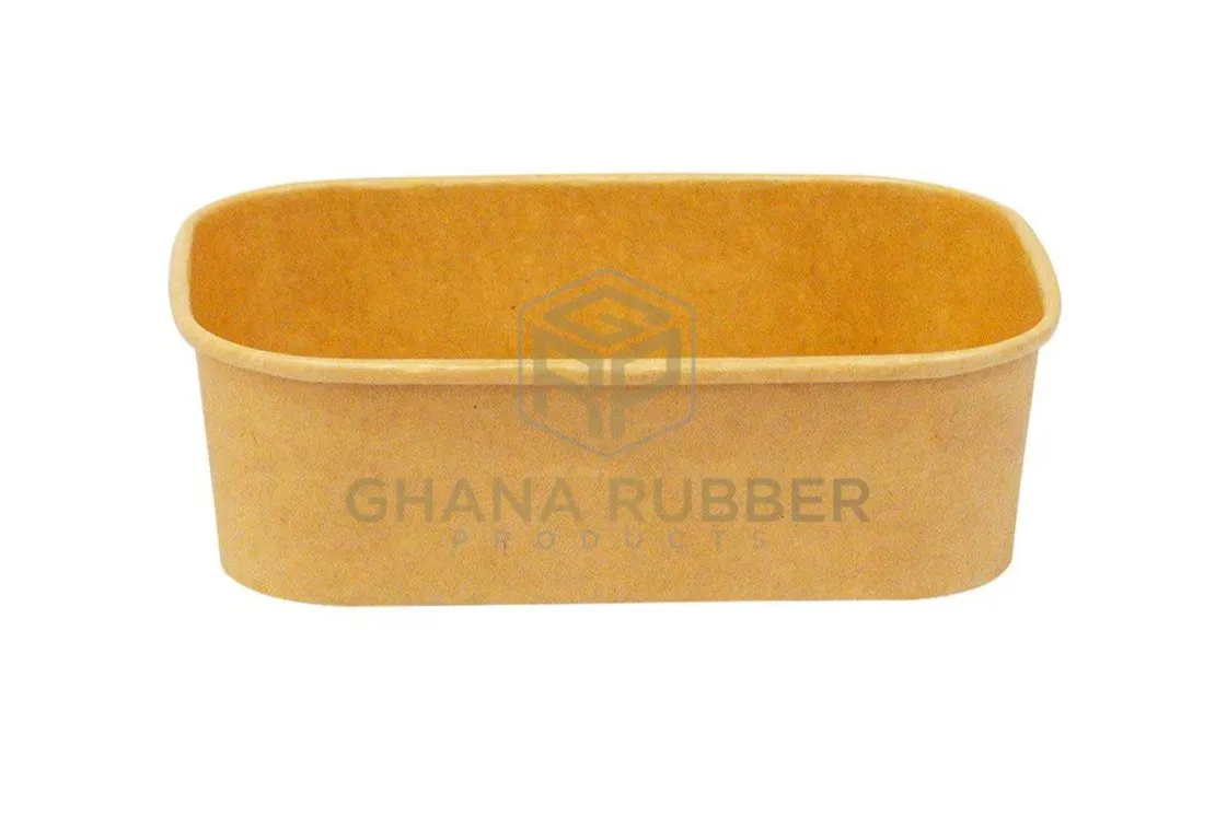 Kraft Rectangular Container 650ml   Lids