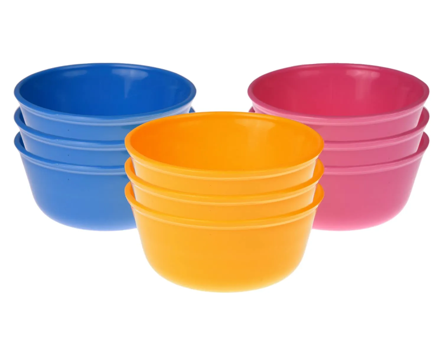 Kuber Industries Bowls|Plastic Dishwasher Safe Bowl|Serving Bowls|Bowls for Kitchen|Microwave Safe Bowls for Salad|Soup|Pasta|1000 ML|Pack of 9 (Multicolor)