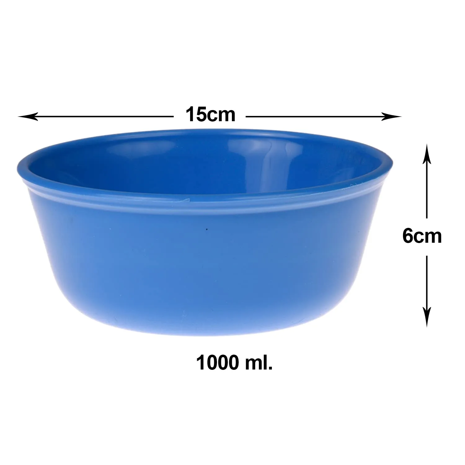 Kuber Industries Bowls|Plastic Dishwasher Safe Bowl|Serving Bowls|Bowls for Kitchen|Microwave Safe Bowls for Salad|Soup|Pasta|1000 ML|Pack of 9 (Multicolor)