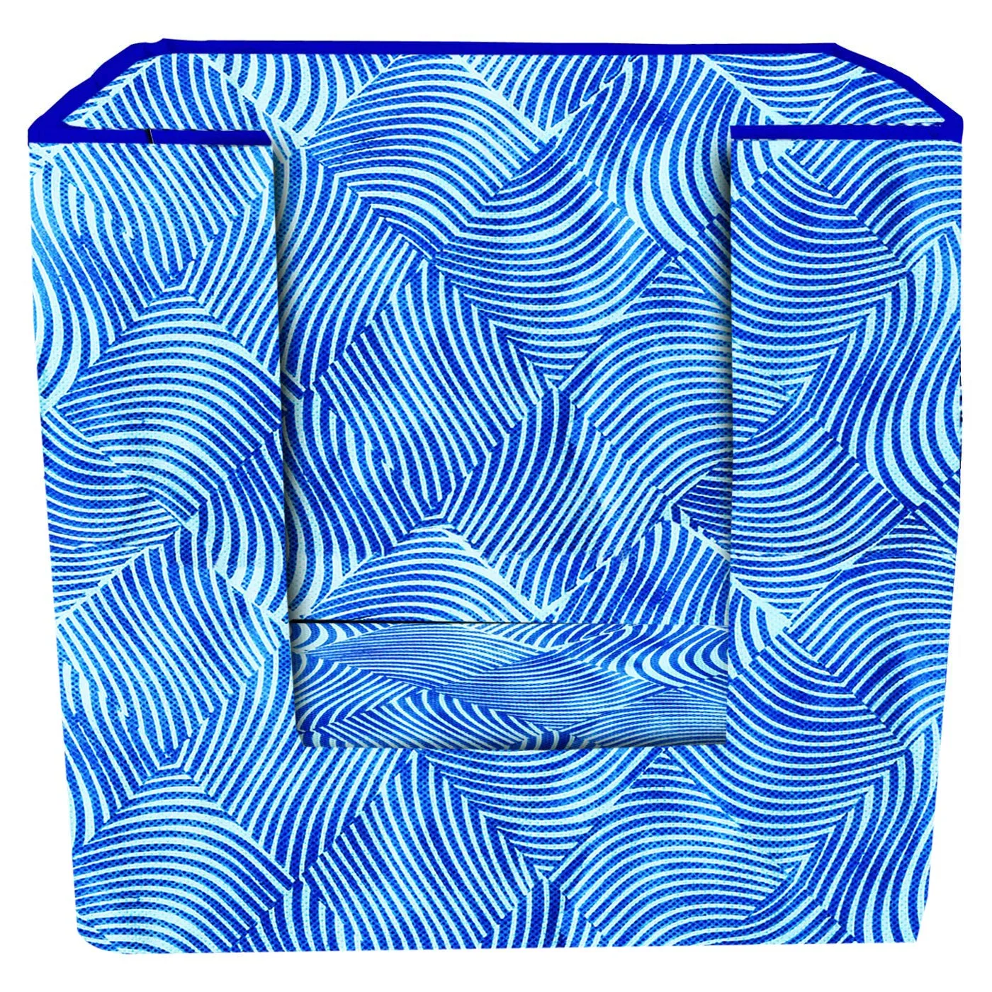 Kuber Industries Laheriya Printed 6 Piece Non Woven Shirt Stacker Wardrobe Organizer Set, (Blue)-CTKTC31839 - CTKTC035107