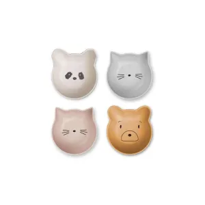 Liewood Filiz Snack Bowls - Rose Blush Multi Mix - 4 Pack
