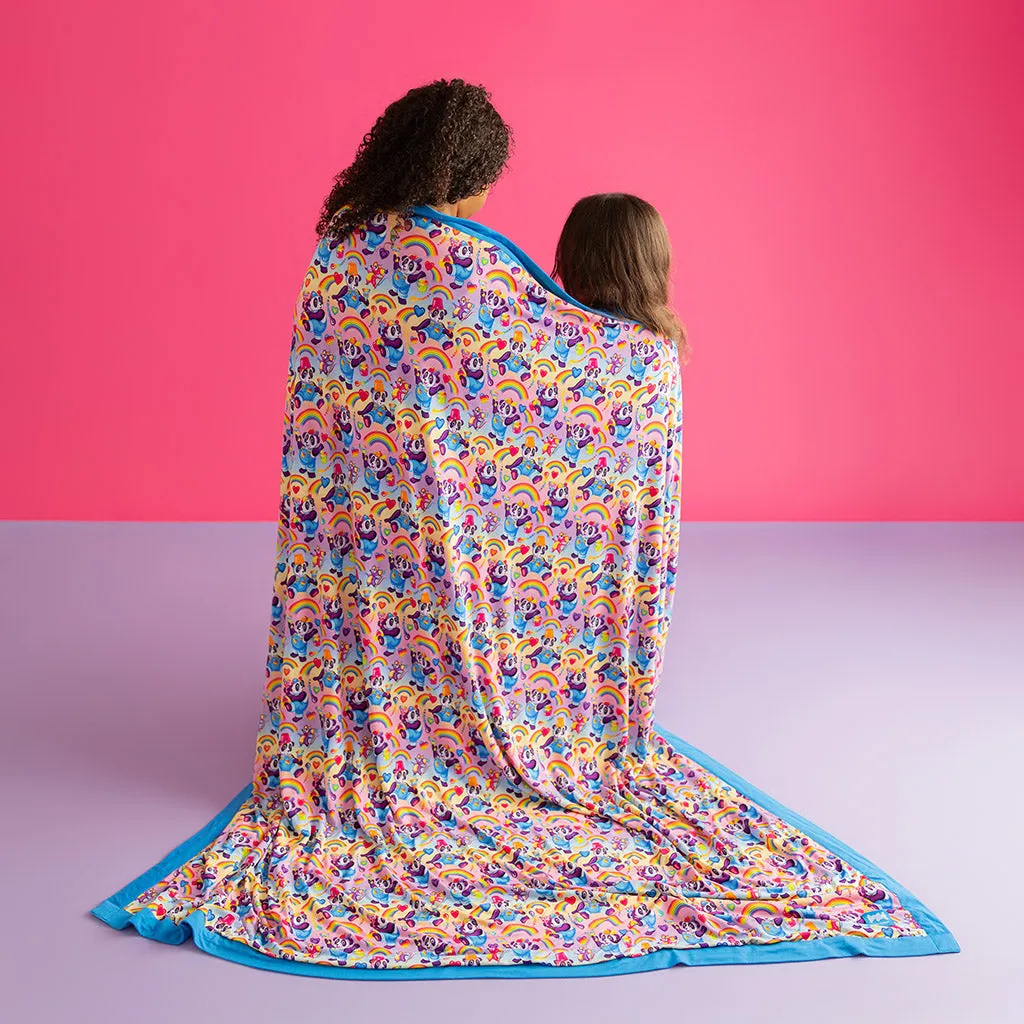 Lisa Frank® Panda Painter & Rainbow Splatter Luxe Patoo® Blanket