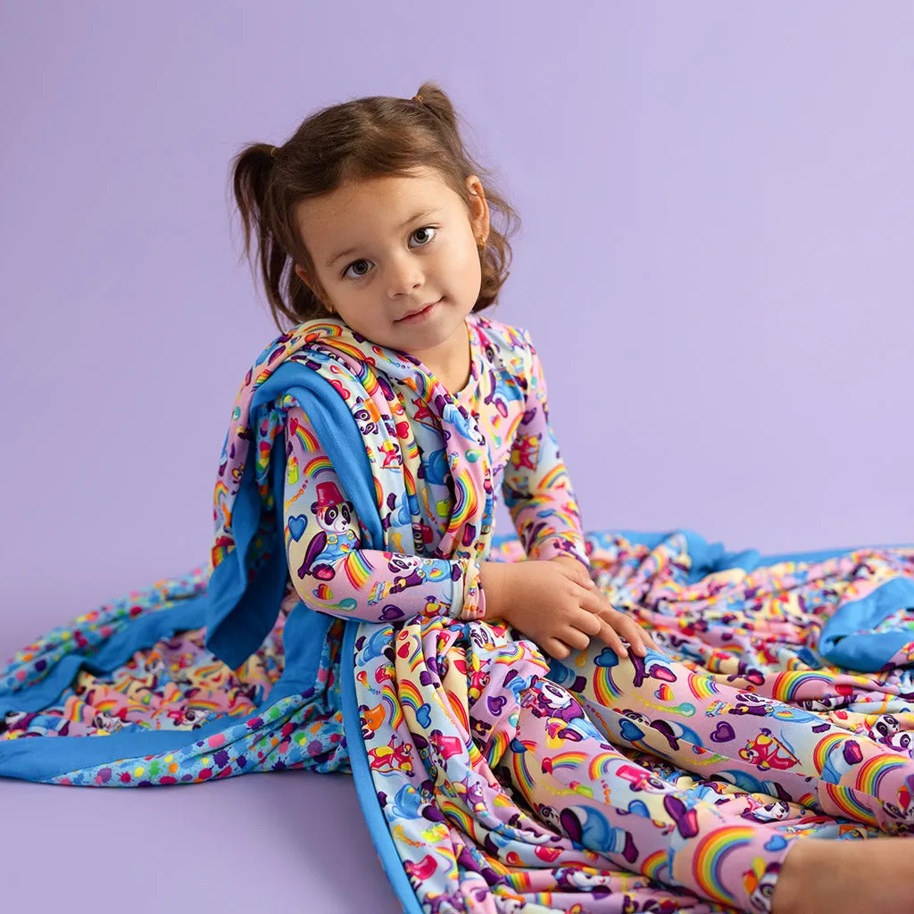 Lisa Frank® Panda Painter & Rainbow Splatter Luxe Patoo® Blanket