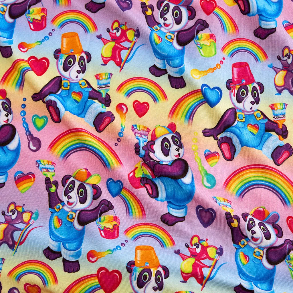 Lisa Frank® Panda Painter & Rainbow Splatter Luxe Patoo® Blanket