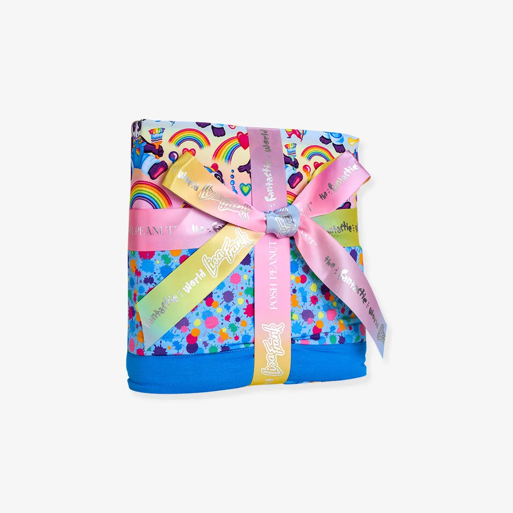 Lisa Frank® Panda Painter & Rainbow Splatter Luxe Patoo® Blanket
