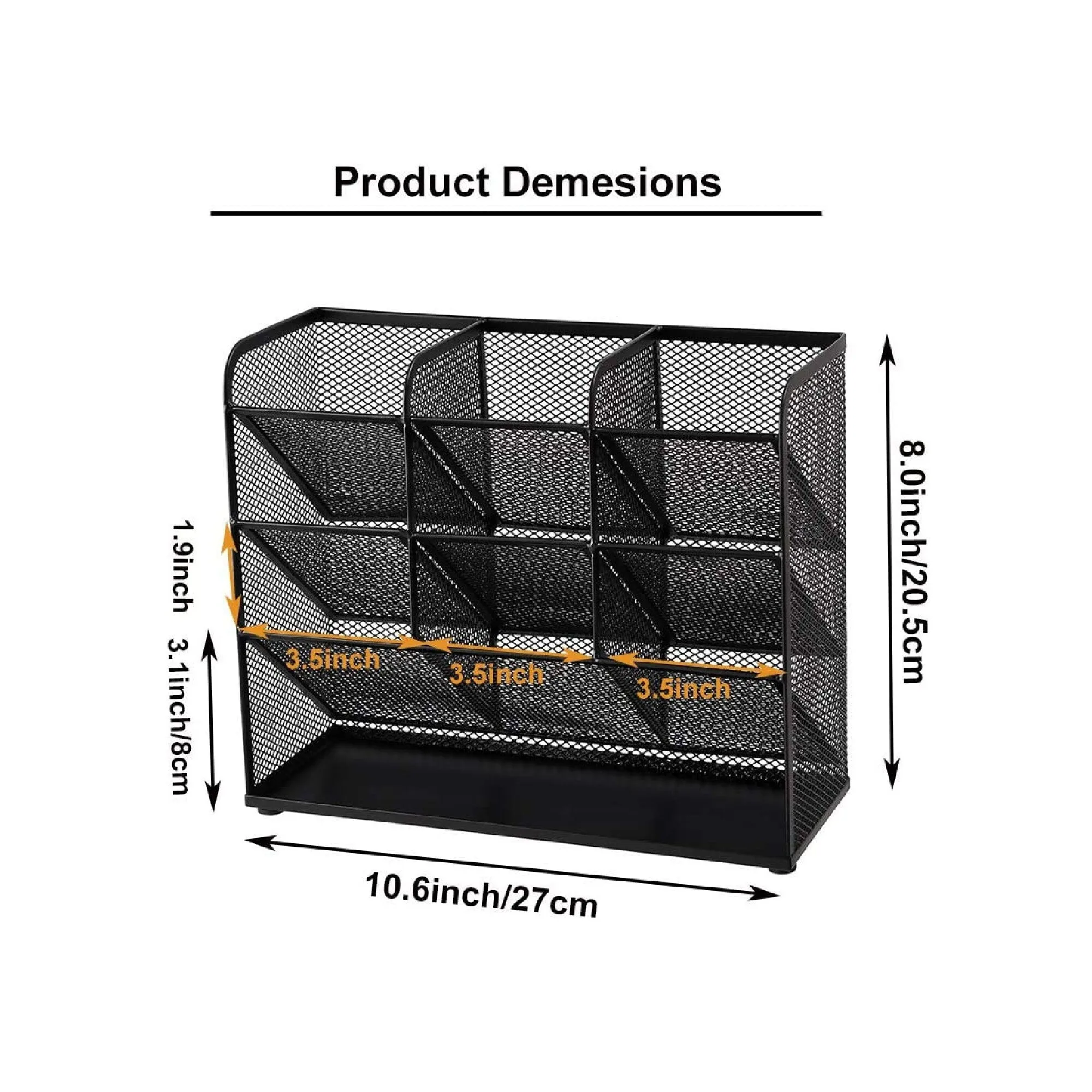Marbrasse Mesh Desk Organizer | Multi-Functional Pen Holder | Pen Organizer for desk | Desktop Stationary